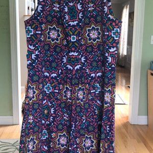 Land's End cheerful summer dress ; Size M